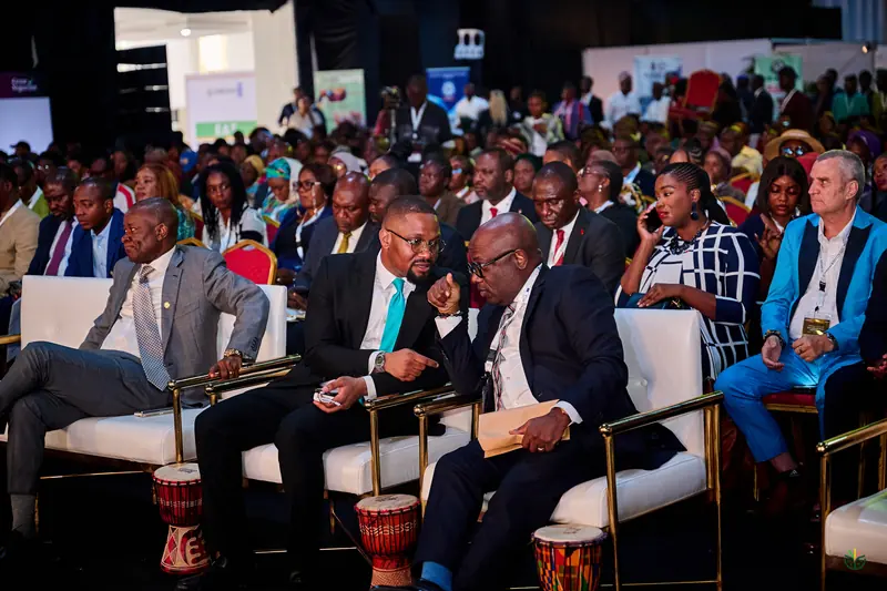 Dignitaries in the front row of the main hall