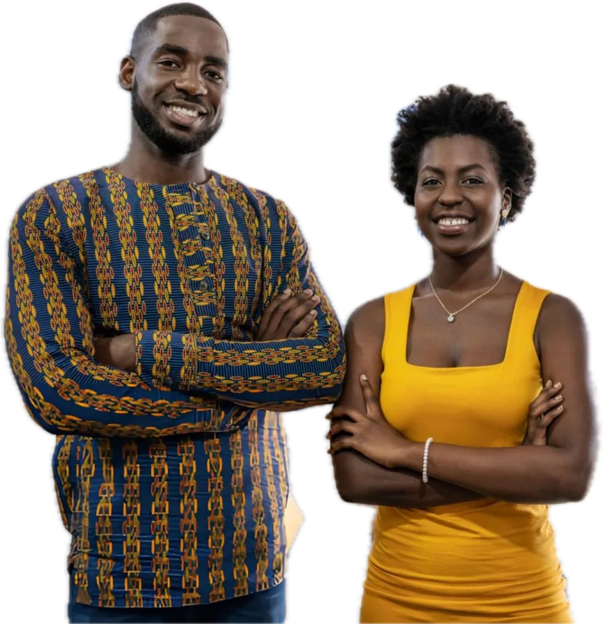 Two smiling entrepreneurs